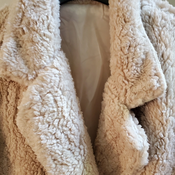 Womens Fleece Open Front Coat - Picture 10 of 11